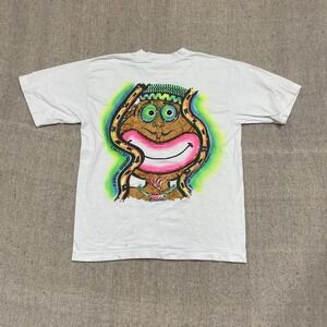 Vintage Street Art shirt mens Large white 1990s wow Kanibal original